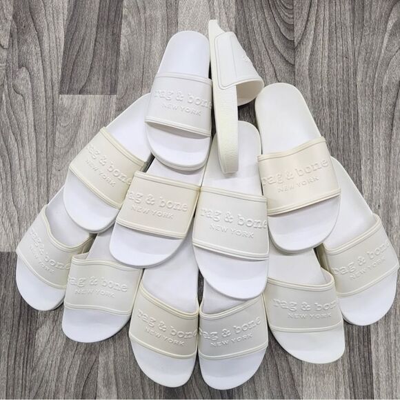 Rag & Bone Pool Slides in White Brand New In Box in Size 9 - Picture 10 of 12